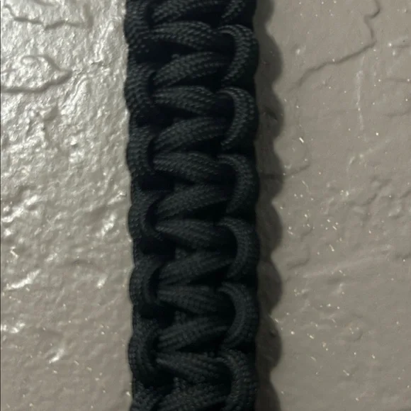 Handmade Black Paracord Bracelet | Pick Your Size - Picture 3 of 4